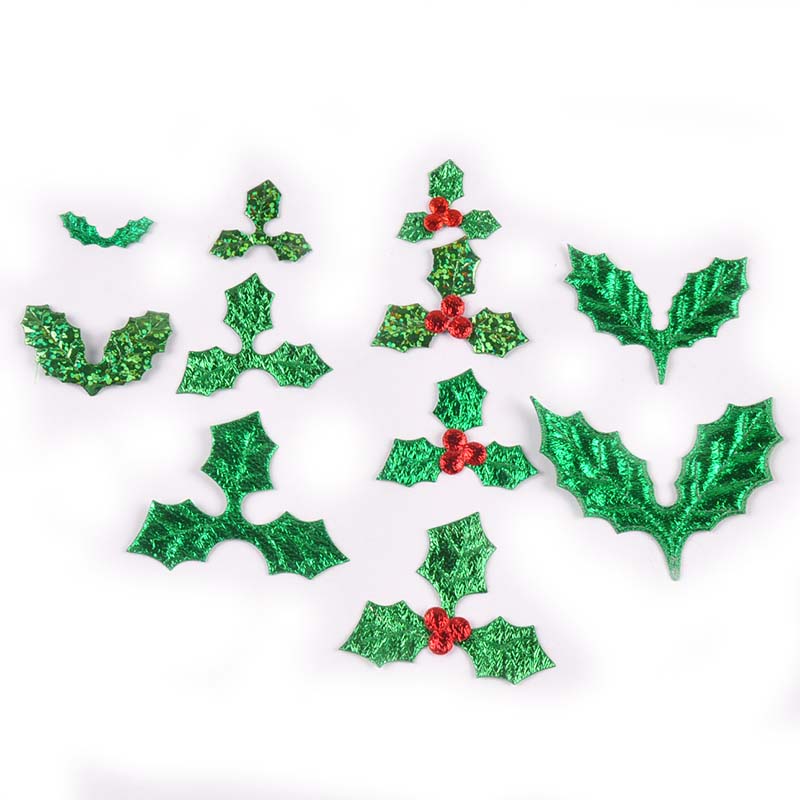 Art Craft With Leaves - 100 Stuks 25-60mm Kerstboom Bladeren Sticker