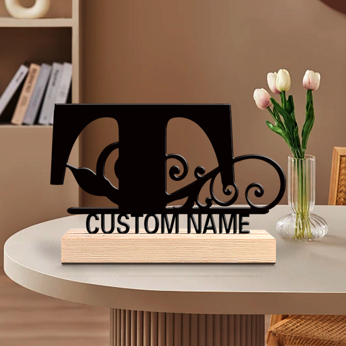 Art Craft Letter T - 1 stuk Creatief T-vormig metalen beeldje,