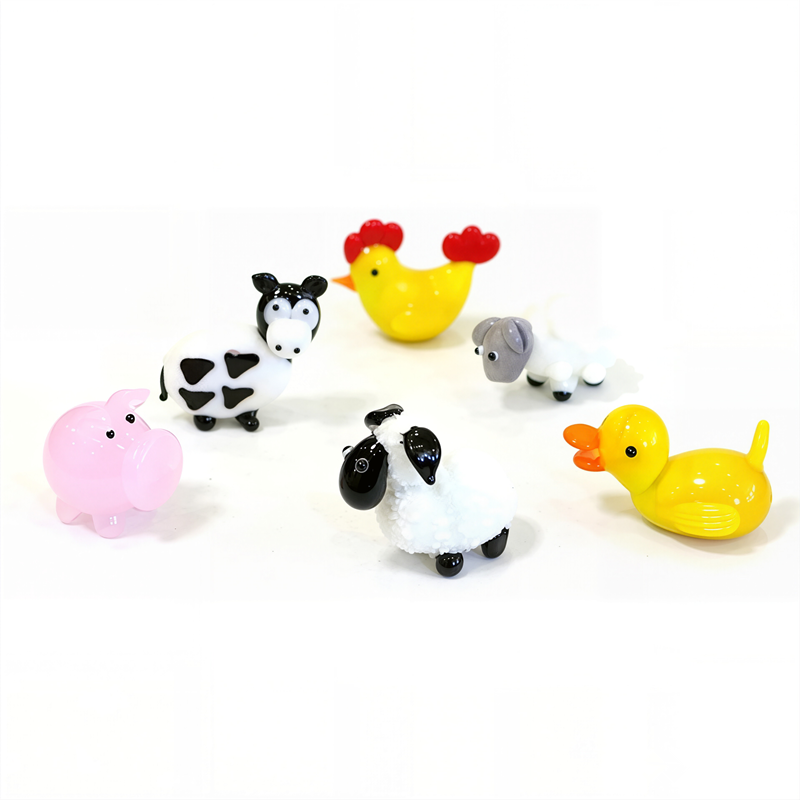 Art Craft Duck - Pasen Decor Kleine Glazen Dierenstandbeeld Ornamenten