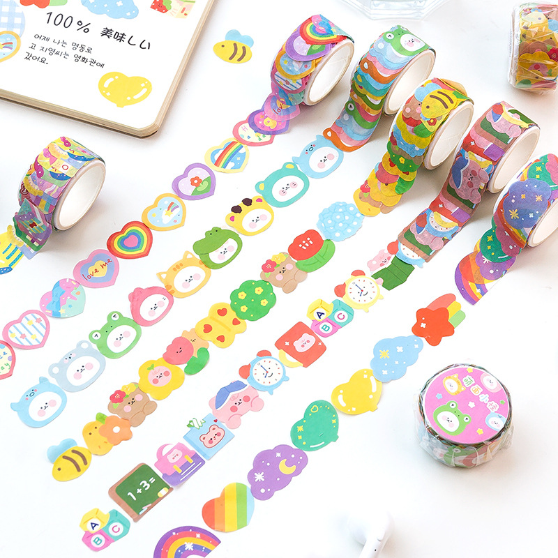Washi Tape Rolls - 1 rol superleuke gestanst collage-tape, mooie