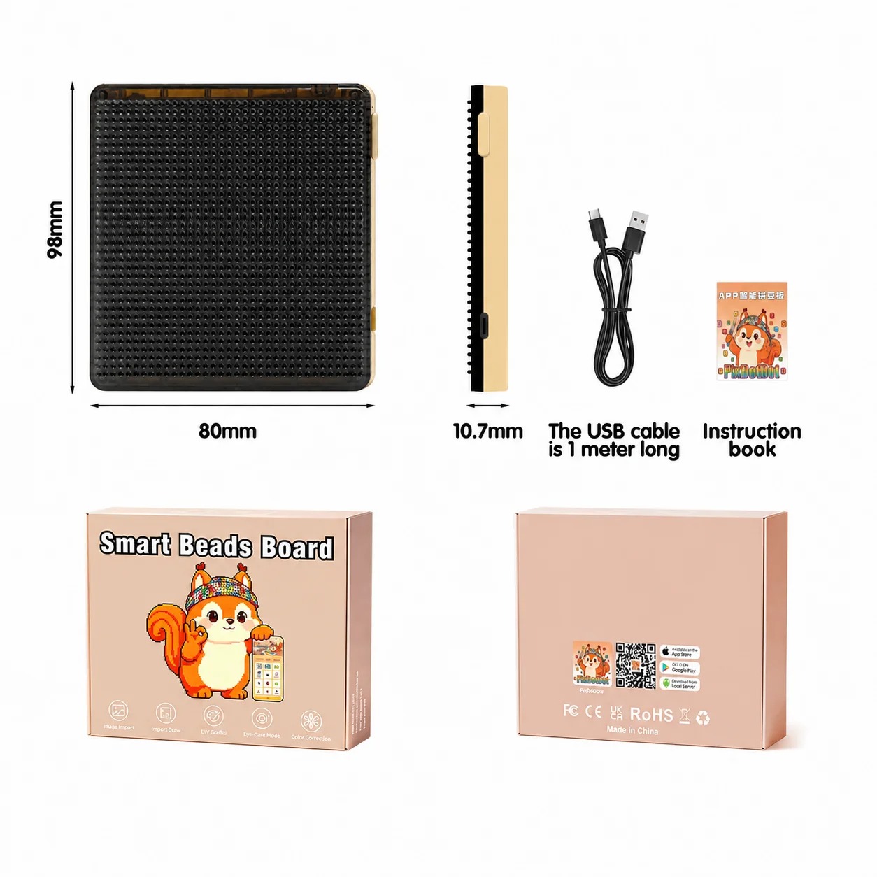 Art Craft App - Slim LED-lichtbord Pixel Art Display Panel