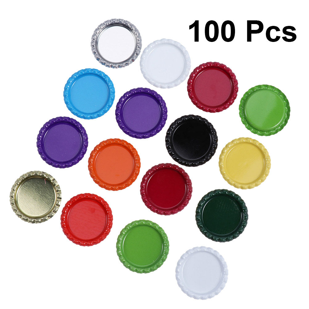 The Art And Craft Of Jewelry - 100 stuks bierdopjes 25,4 mm kleurrijk