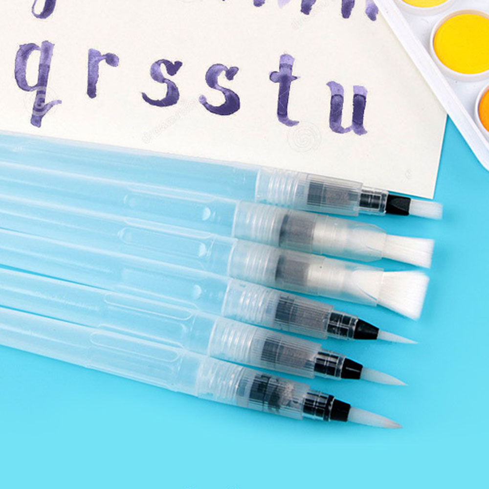 Calligraphy Pen Set - 6 stks/set Hervulbare waterborstelinktpen voor waterkleur
