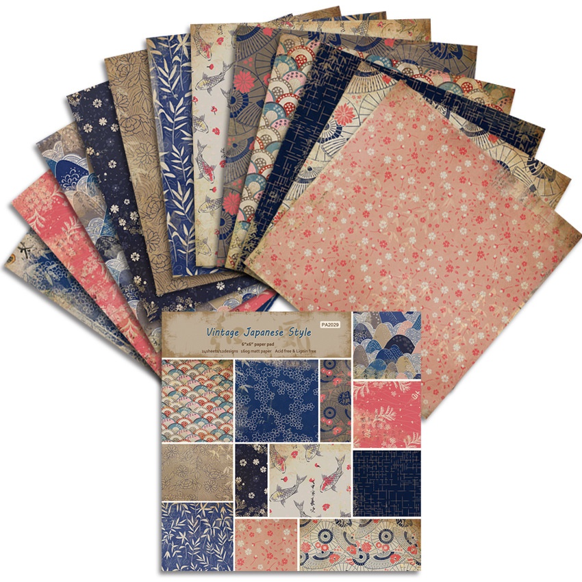 Art Craft Background - 24 Vellen Vintage Japanse Stijl Ambachtelijke