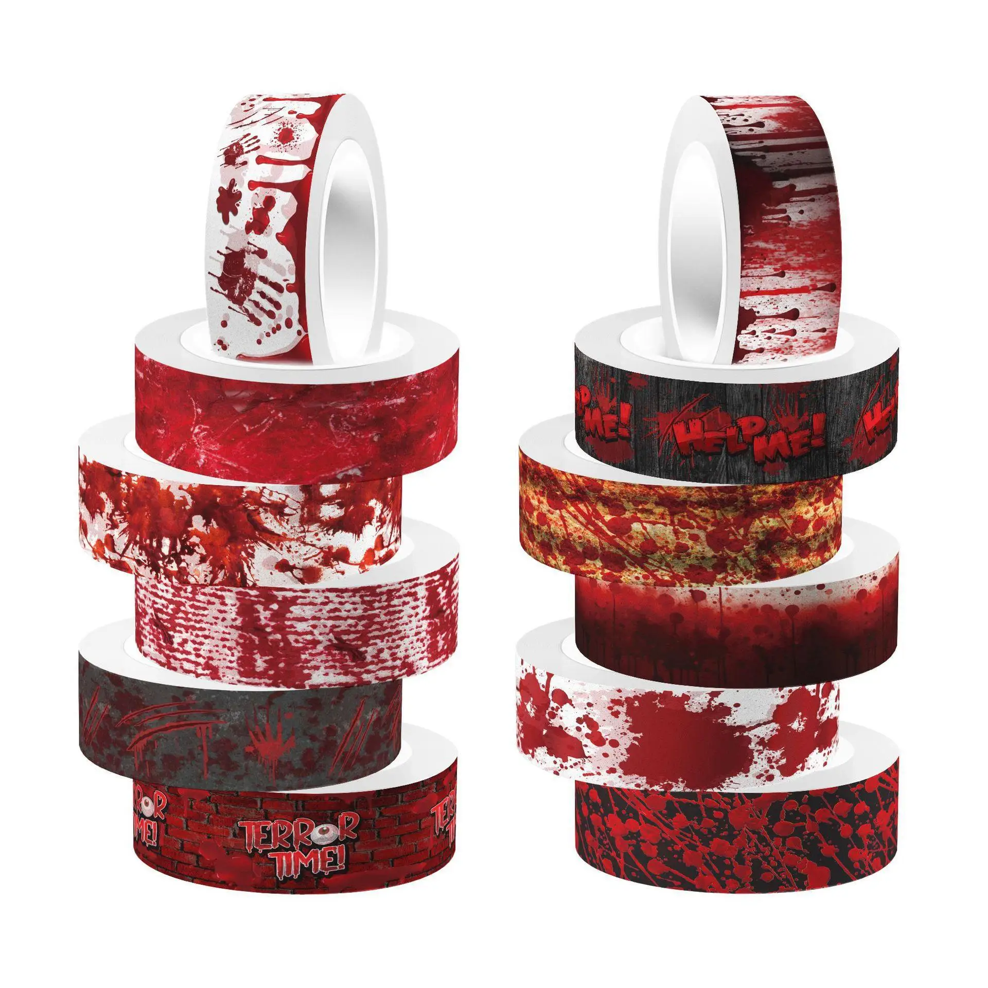 Washi Tape Rolls - Halloween Bloody Hand Bloeden Clear Roll