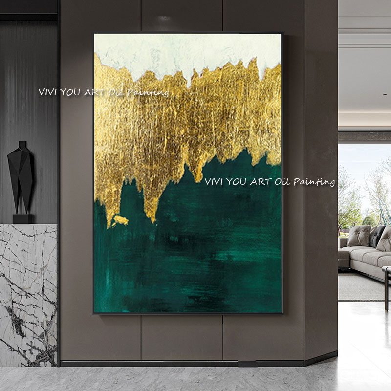Painting Knife Palette - Paletmes handgeschilderd schilderij met gouden folie