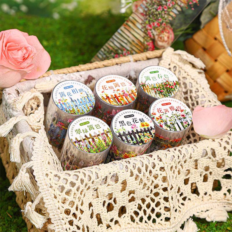 Washi Tape Rolls - 1 rol hekwerk voor binnenplaatsen, PET