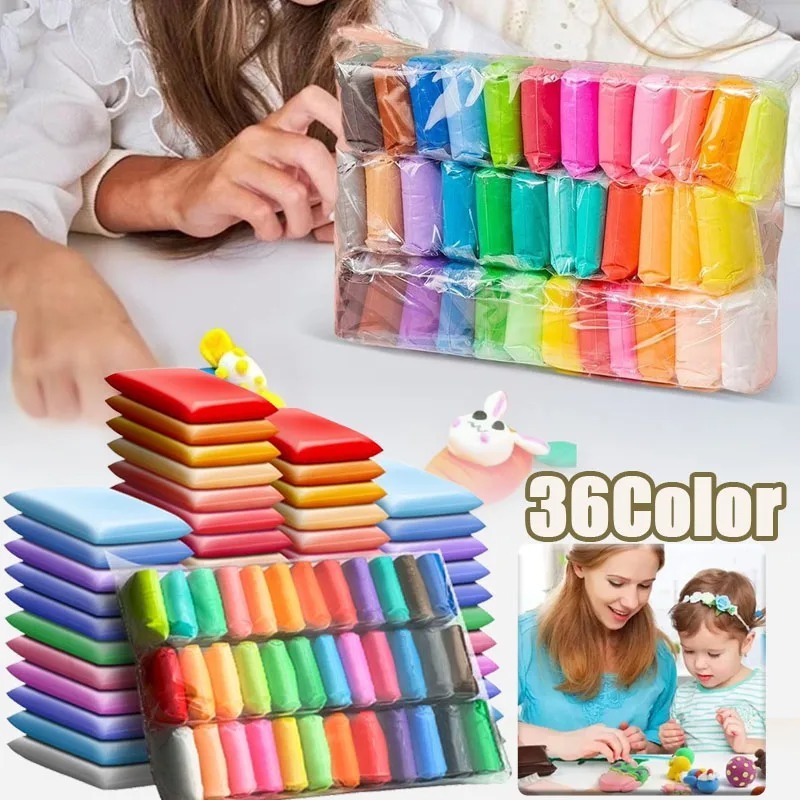 Air Dry Clay - 1 Zak 36 Kleuren Superlichte Modelleerklei
