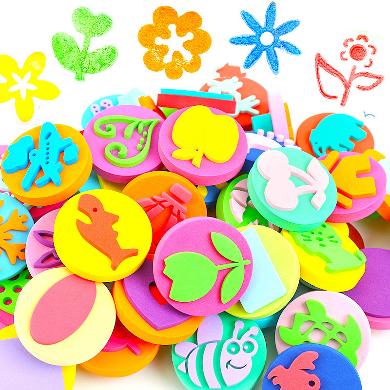 Art Craft For 3 Year Old - 6 Stks/zak Schuimstempels Voor Het Schilderen
