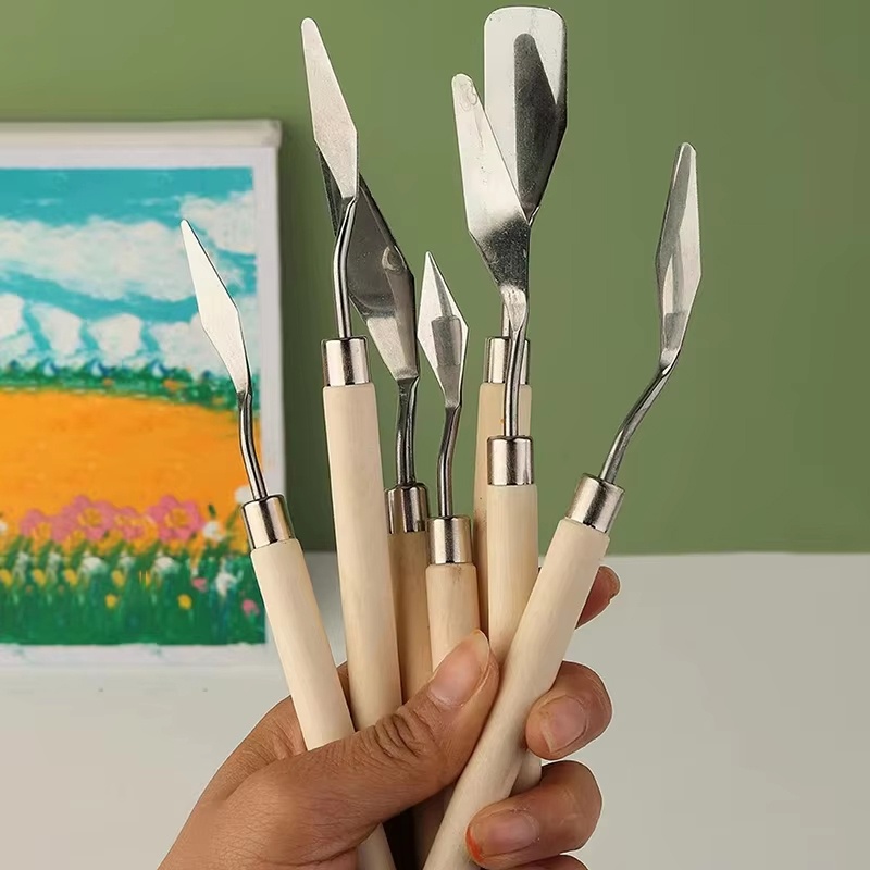Painting Knife Palette - 7 Stuks Rvs Paletmes Gouache Palet