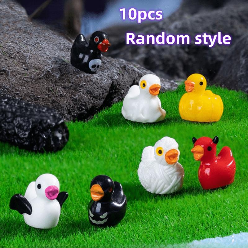 Art Craft Duck - 10 stuks miniatuur eendenbeeldjes - hars