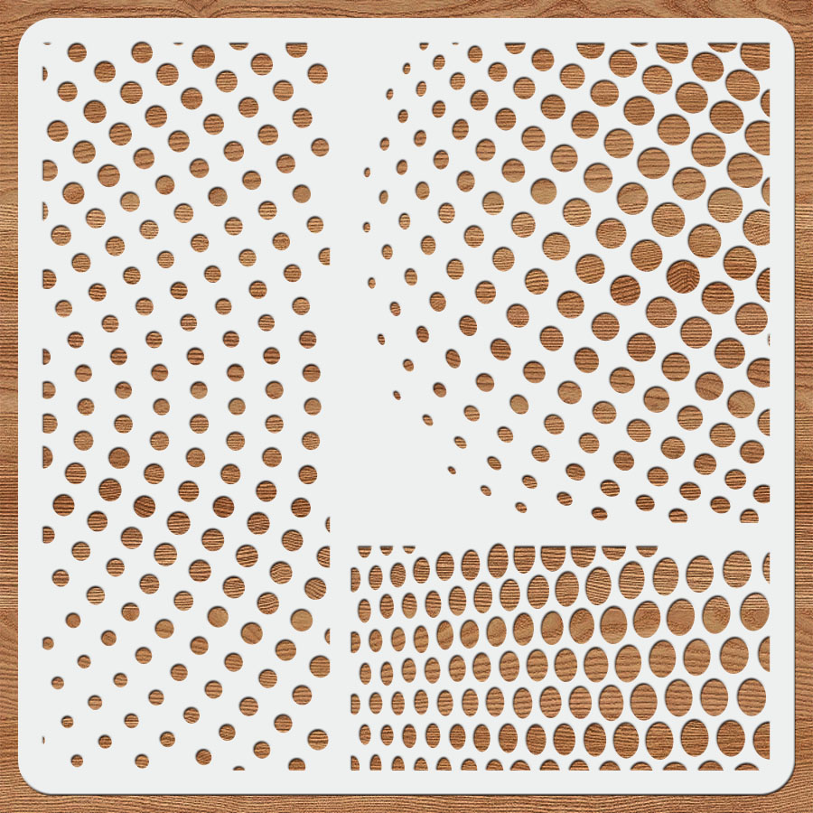 Art Craft Background - 1PC Halftone Dot stencil – 11,8x11,8