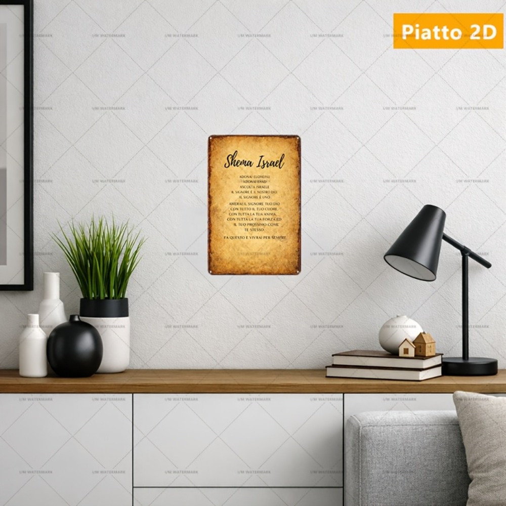 Art & Craft Zone - CIFBUY Hebreeuwse Schrift Aluminium Wanddecoratie 8x8