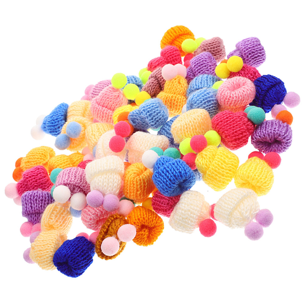 Art Craft Yarn - 60 stuks mini gebreide mutsen van