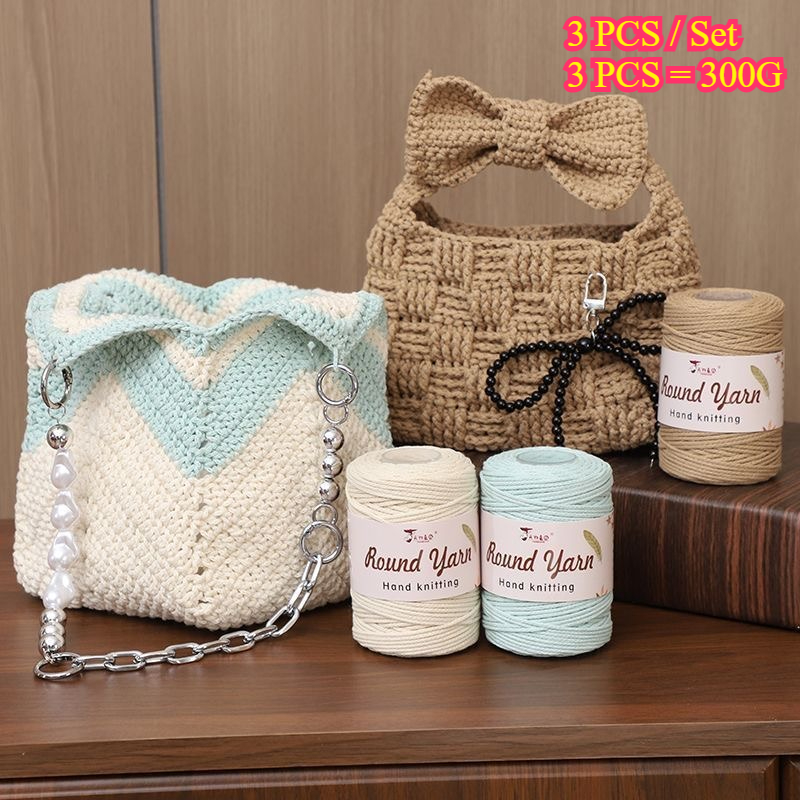 3 stuks 300g rond katoenen gar - Macrame Cord Cotton recensie en prijs