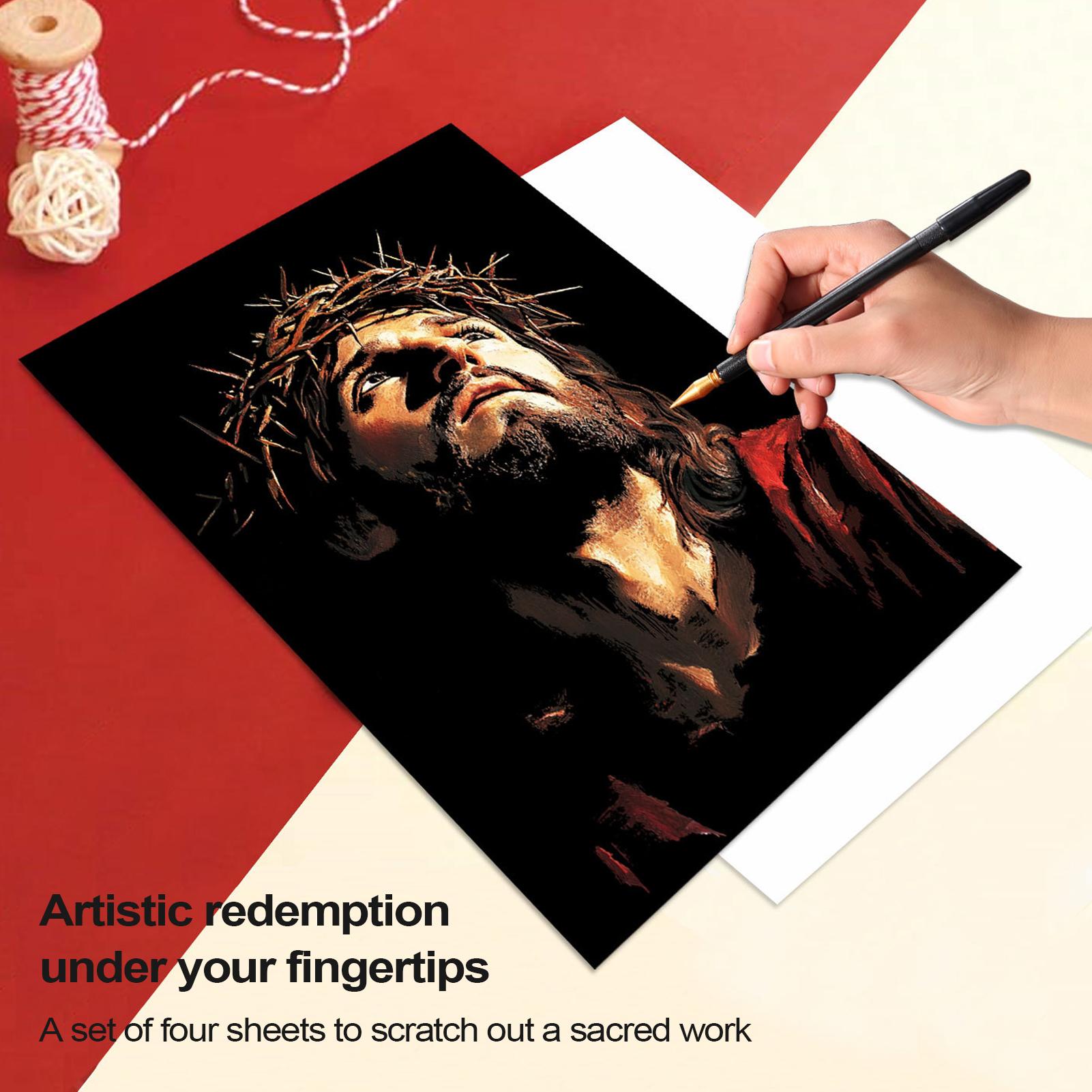 Krasboek Jesus Scratch Paintin - Art Craft For 3 Year Old recensie en prijs