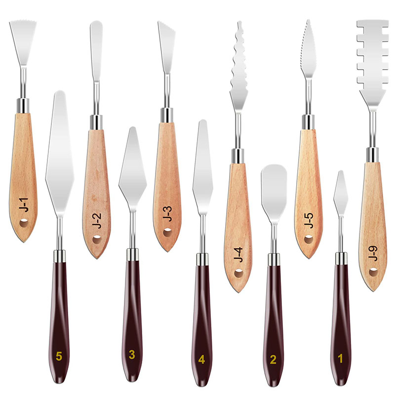 11-delige verfmesjesset van ro - Painting Knife Palette recensie en prijs