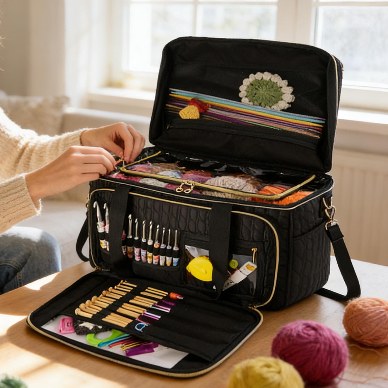 Lege brei- en haaktas, multifu - Art Craft Yarn recensie en prijs