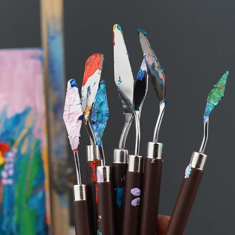 5/7 stuks set kunst olieverfsc - Painting Knife Palette recensie en prijs
