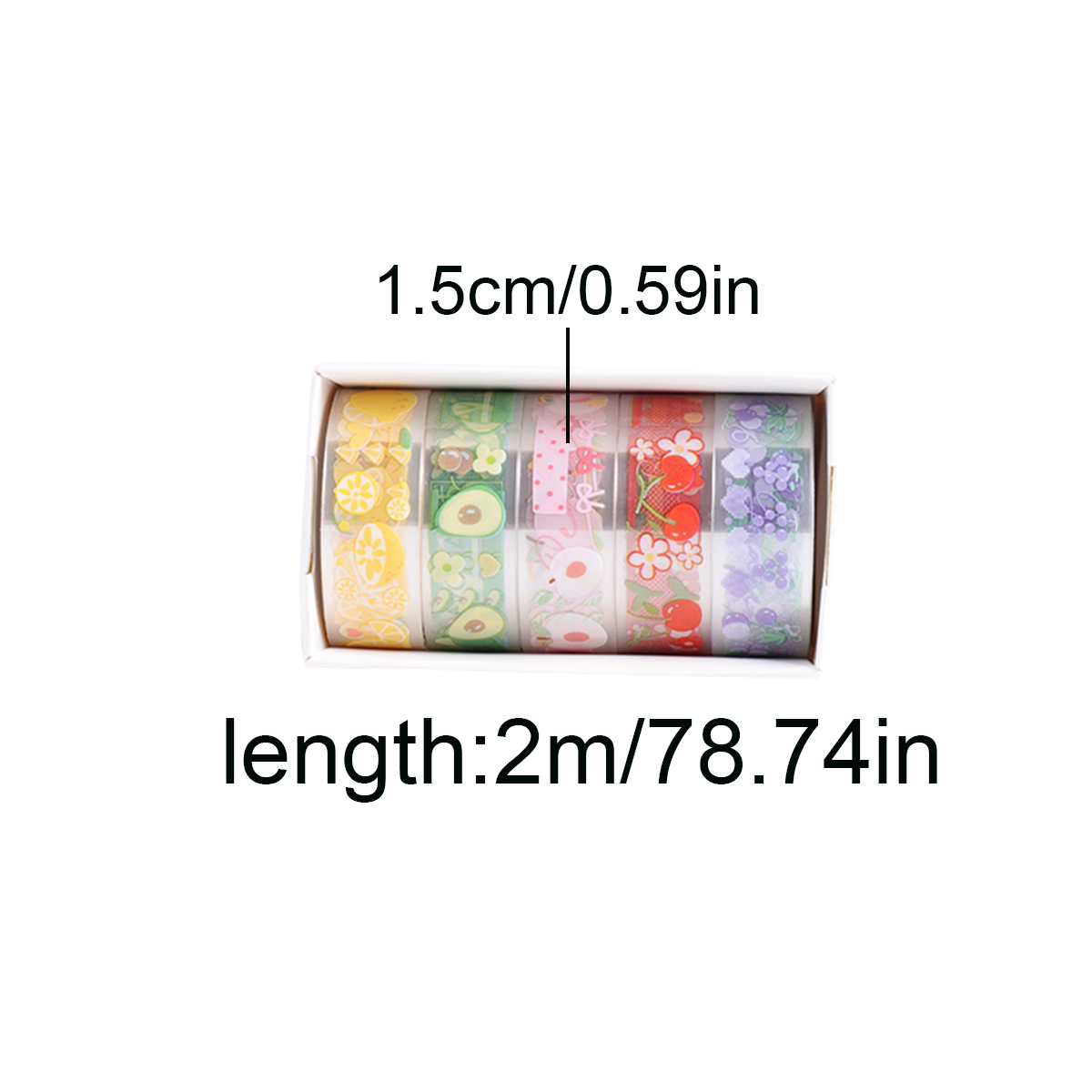 5 rollen transparante PET Wash - Washi Tape Rolls recensie en prijs