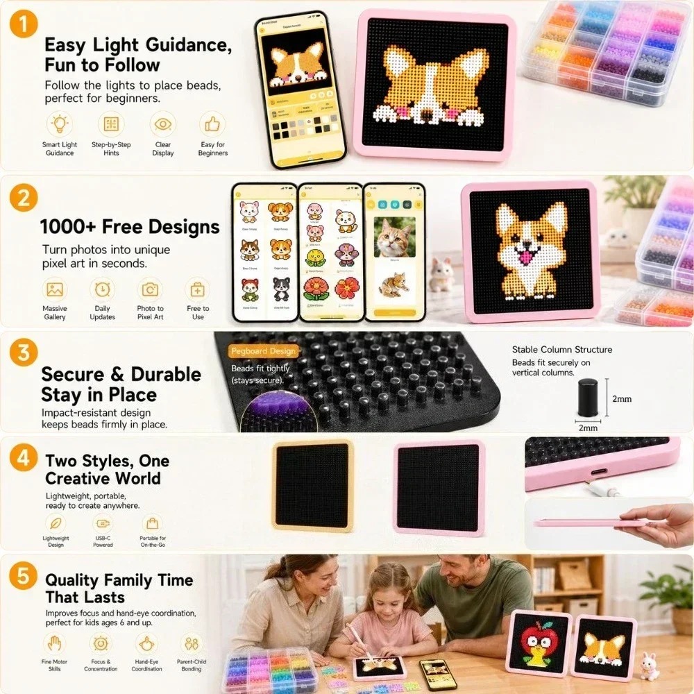 LED Fuse Bead Board met App Pa - Art Craft App recensie en prijs
