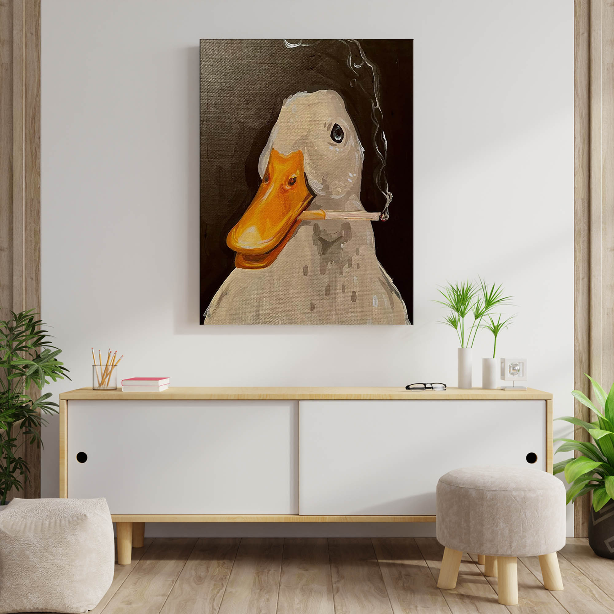 Duck Fun Illustratie Canvas Wa - Art Craft Duck recensie en prijs