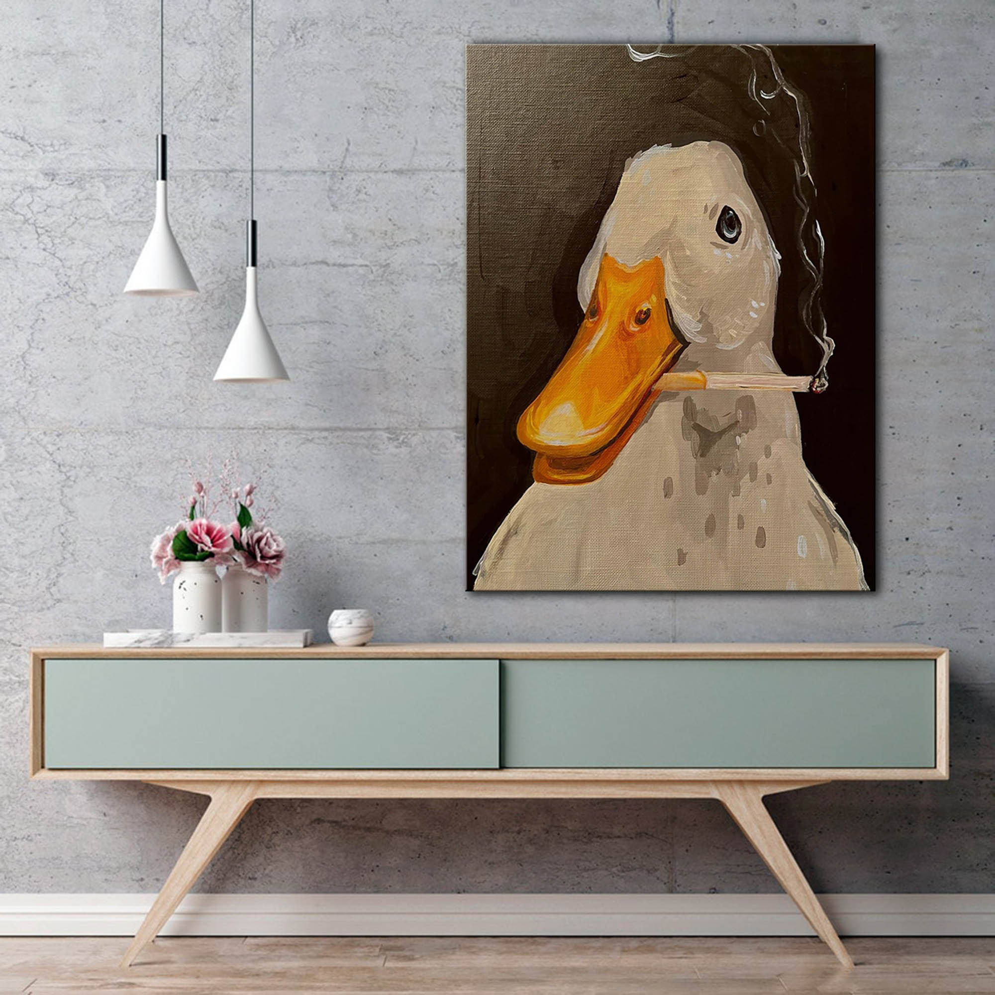 Duck Fun Illustratie Canvas Wa - Art Craft Duck recensie en prijs