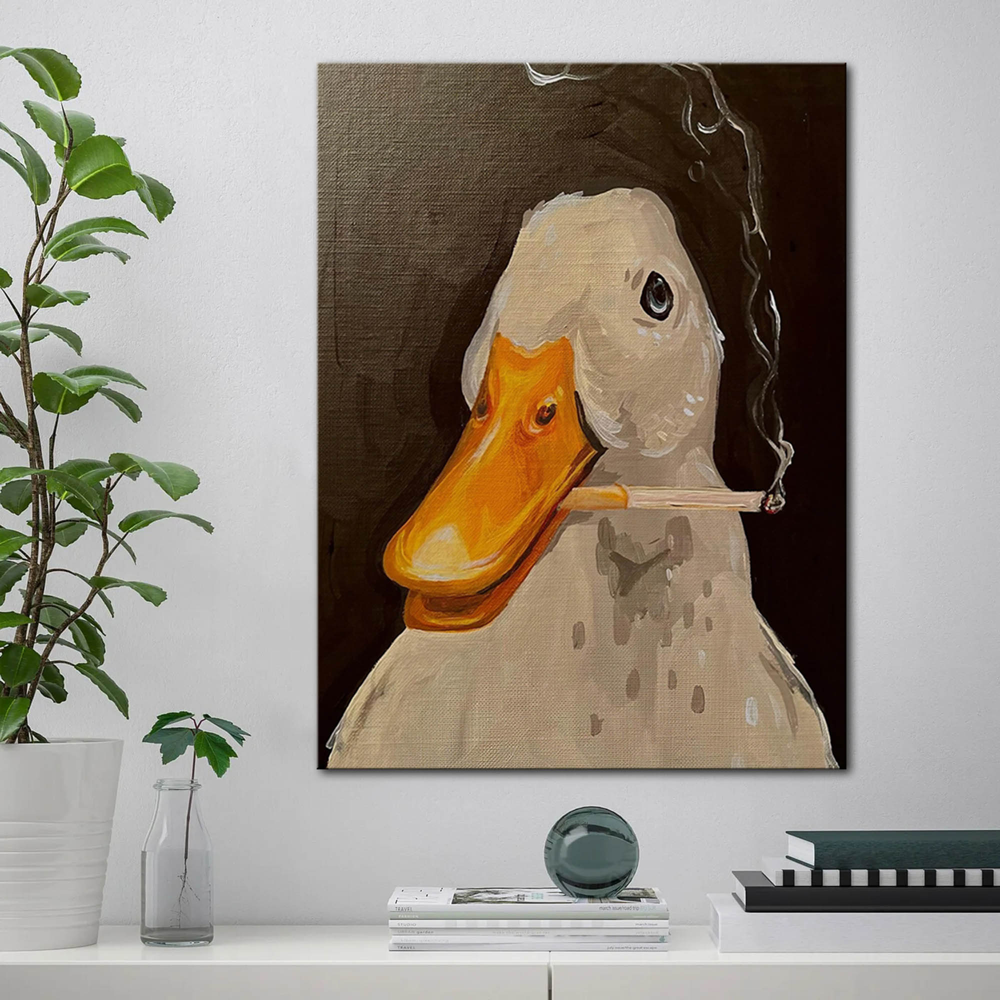 Duck Fun Illustratie Canvas Wa - Art Craft Duck recensie en prijs