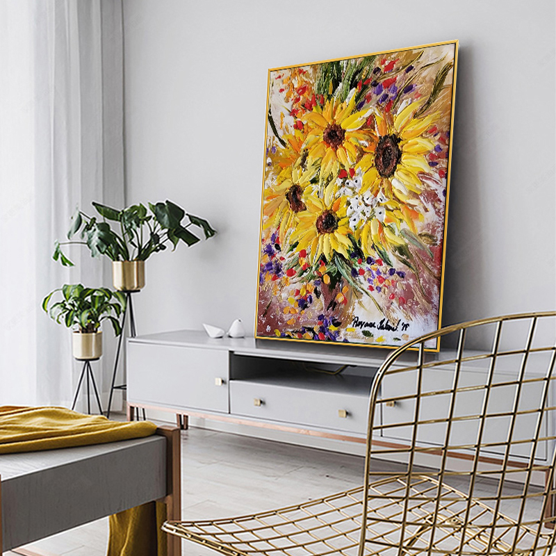 Levendig 3D Impasto Zonnebloem - Painting Knife Palette recensie en prijs