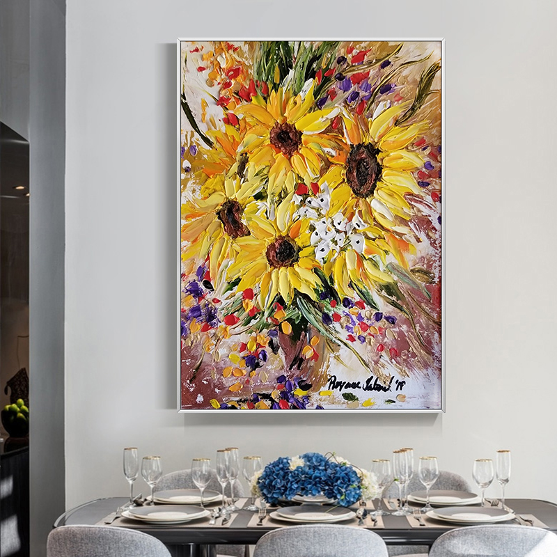 Levendig 3D Impasto Zonnebloem - Painting Knife Palette recensie en prijs
