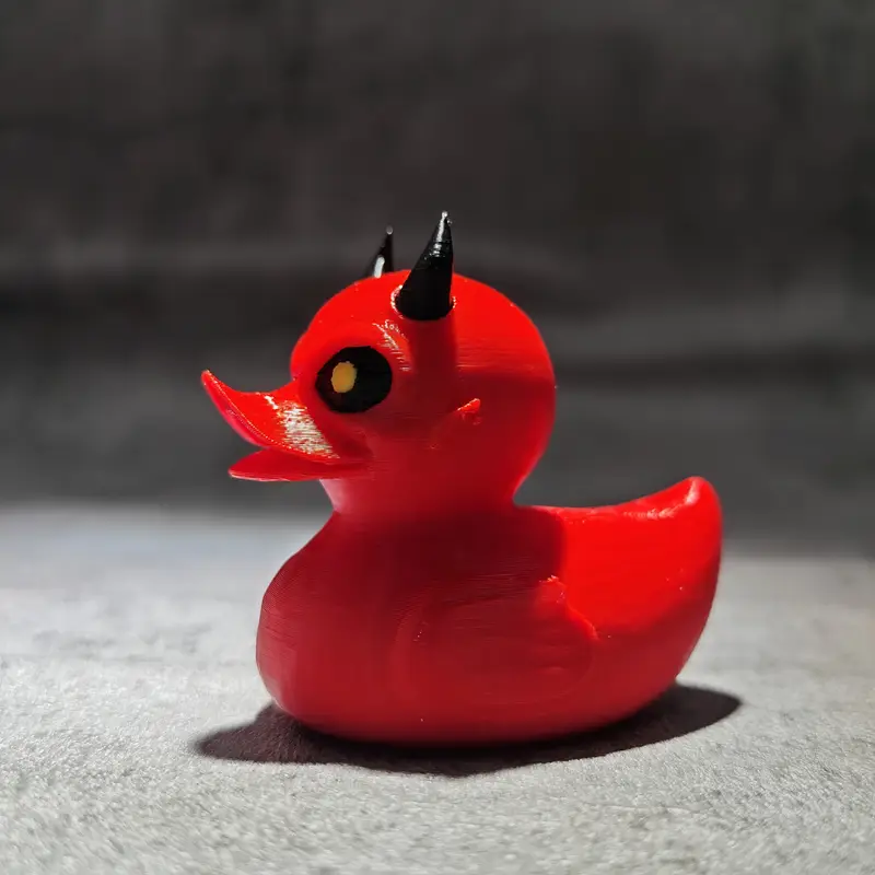 3D-geprinte duivel eend standb - Art Craft Duck recensie en prijs