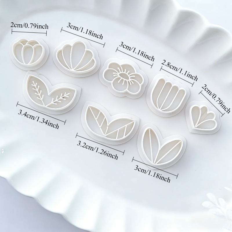 8 stuks bloemenblad-polymeerkl - Art Craft With Leaves recensie en prijs