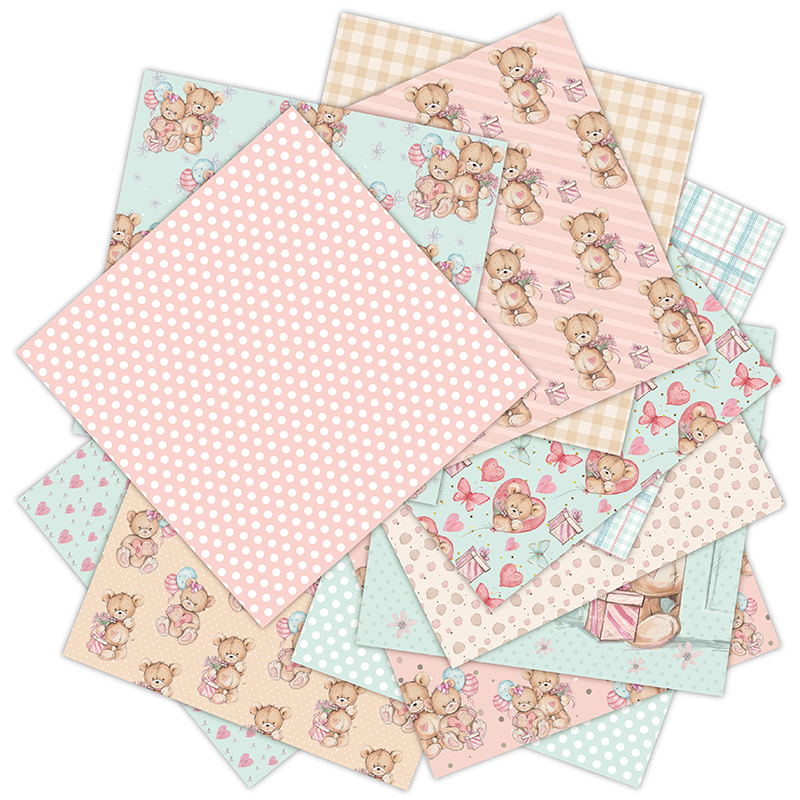 12 vellen kleine beer Scrapboo - Art Craft Background recensie en prijs