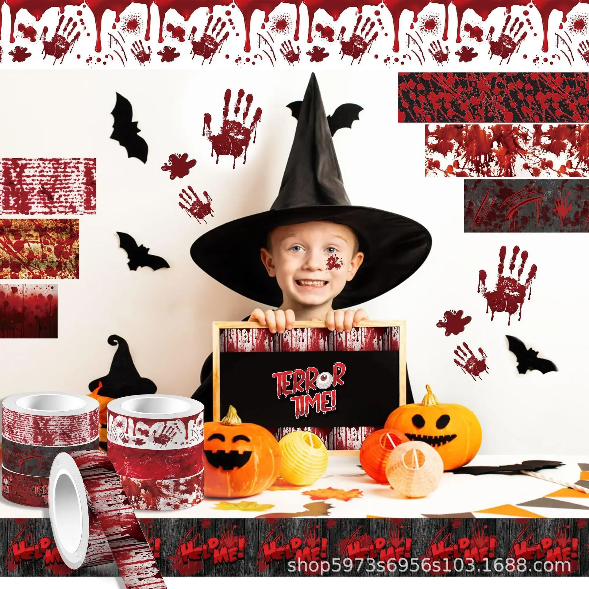 Halloween Bloody Hand Bloeden  - Washi Tape Rolls recensie en prijs