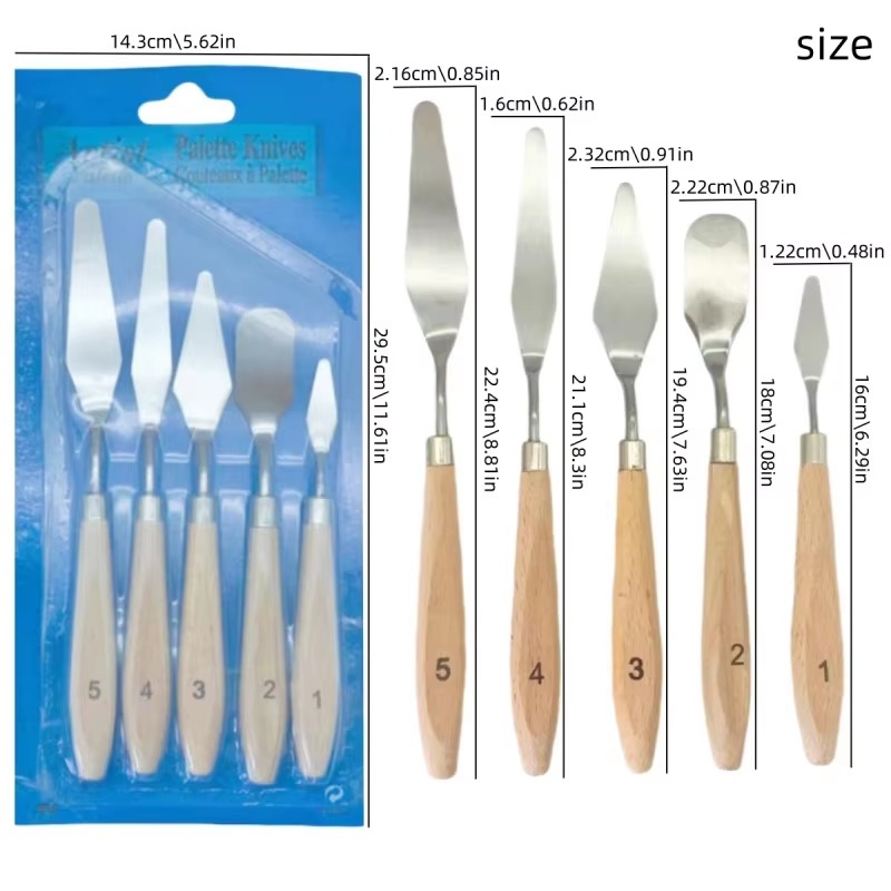 5-delige set schilderspachtels - Painting Knife Palette recensie en prijs