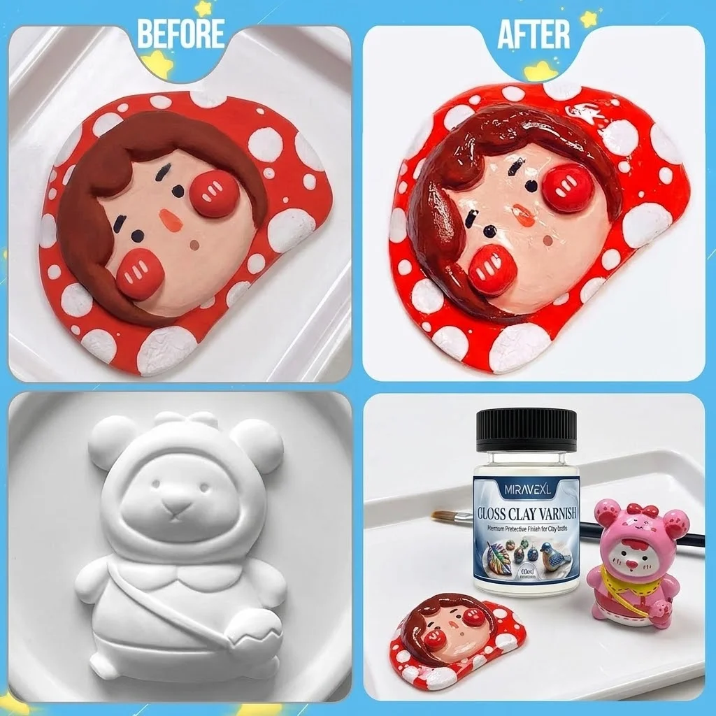 MIRAVEXL Hoogglans Kleilak Set - Air Dry Clay recensie en prijs