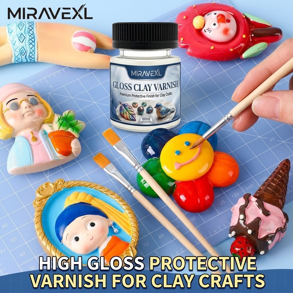 Hoogglans kleiglazuur met 2 pe - Air Dry Clay recensie en prijs