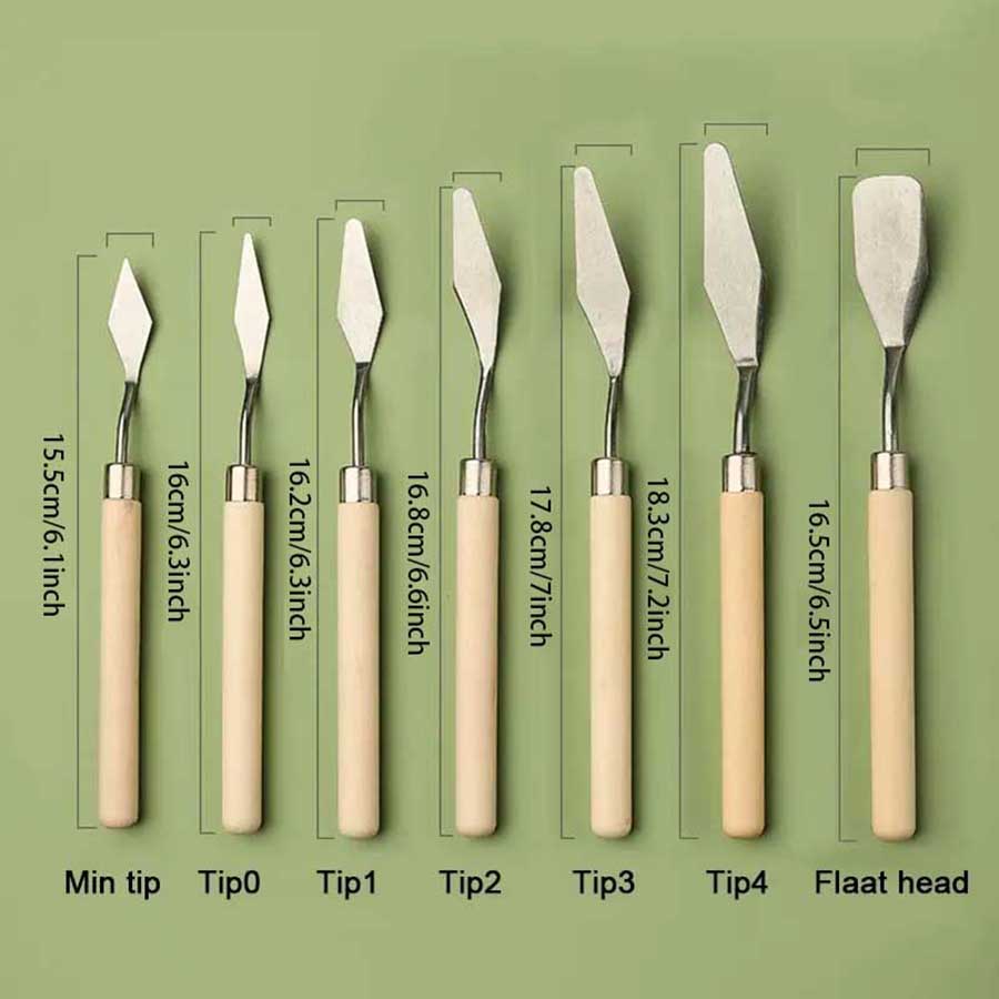 7/14 Stuks Rvs Olieverfschilde - Painting Knife Palette recensie en prijs