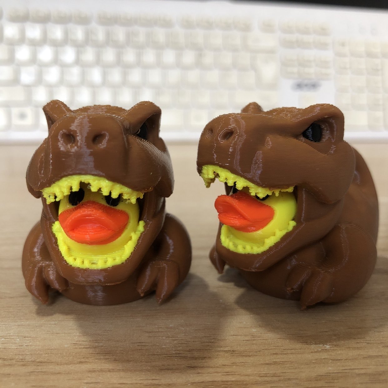 3D-geprinte dinosaurus eendbee - Art Craft Duck recensie en prijs
