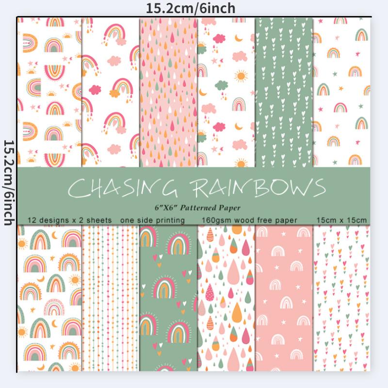 24 vellen/set regenboog knutse - Art Craft Background recensie en prijs