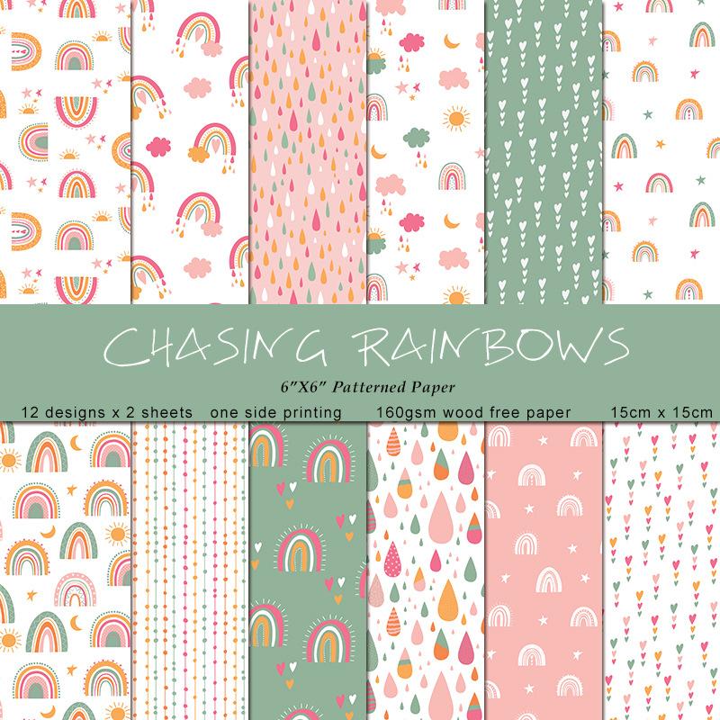 24 vellen/set regenboog knutse - Art Craft Background recensie en prijs
