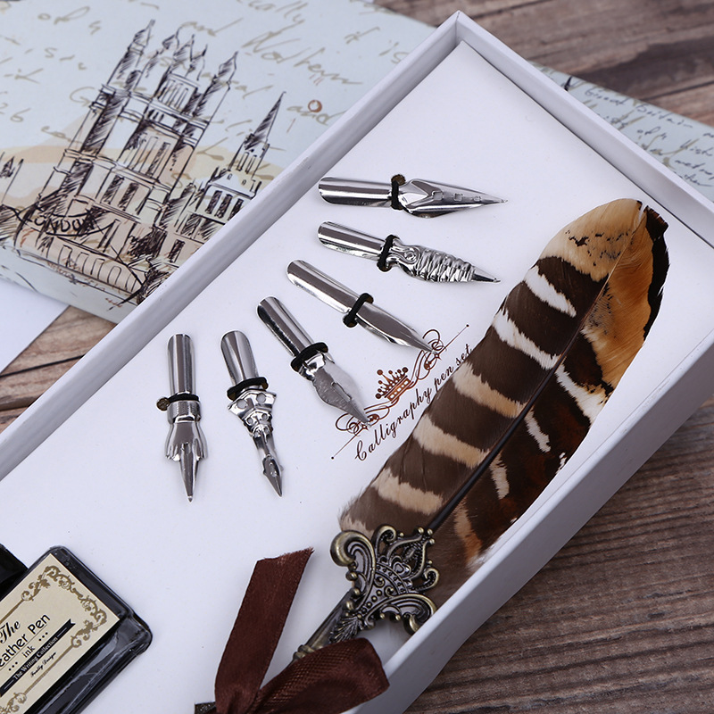 Retro Feather Dip Pen Schrijfi - Calligraphy Pen Set recensie en prijs