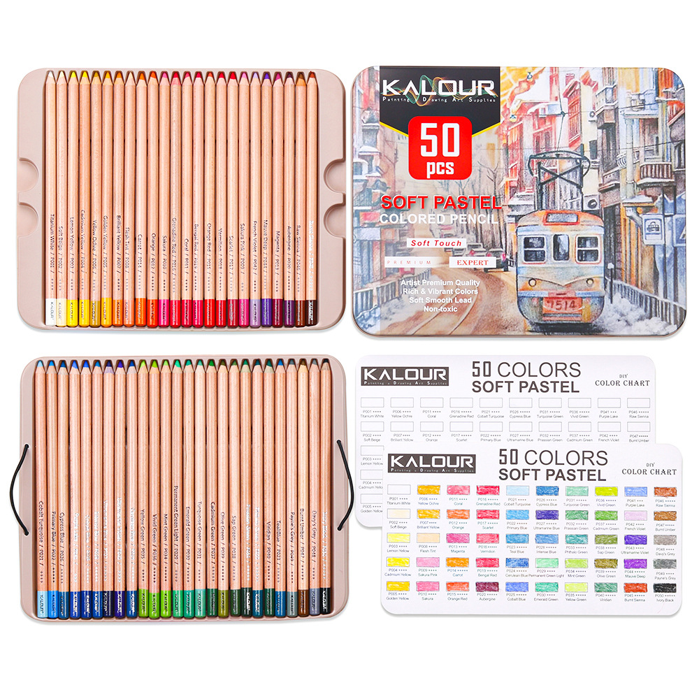 KALOUR 50 kleuren luxe ijzeren - Colored Pencil Professional recensie en prijs
