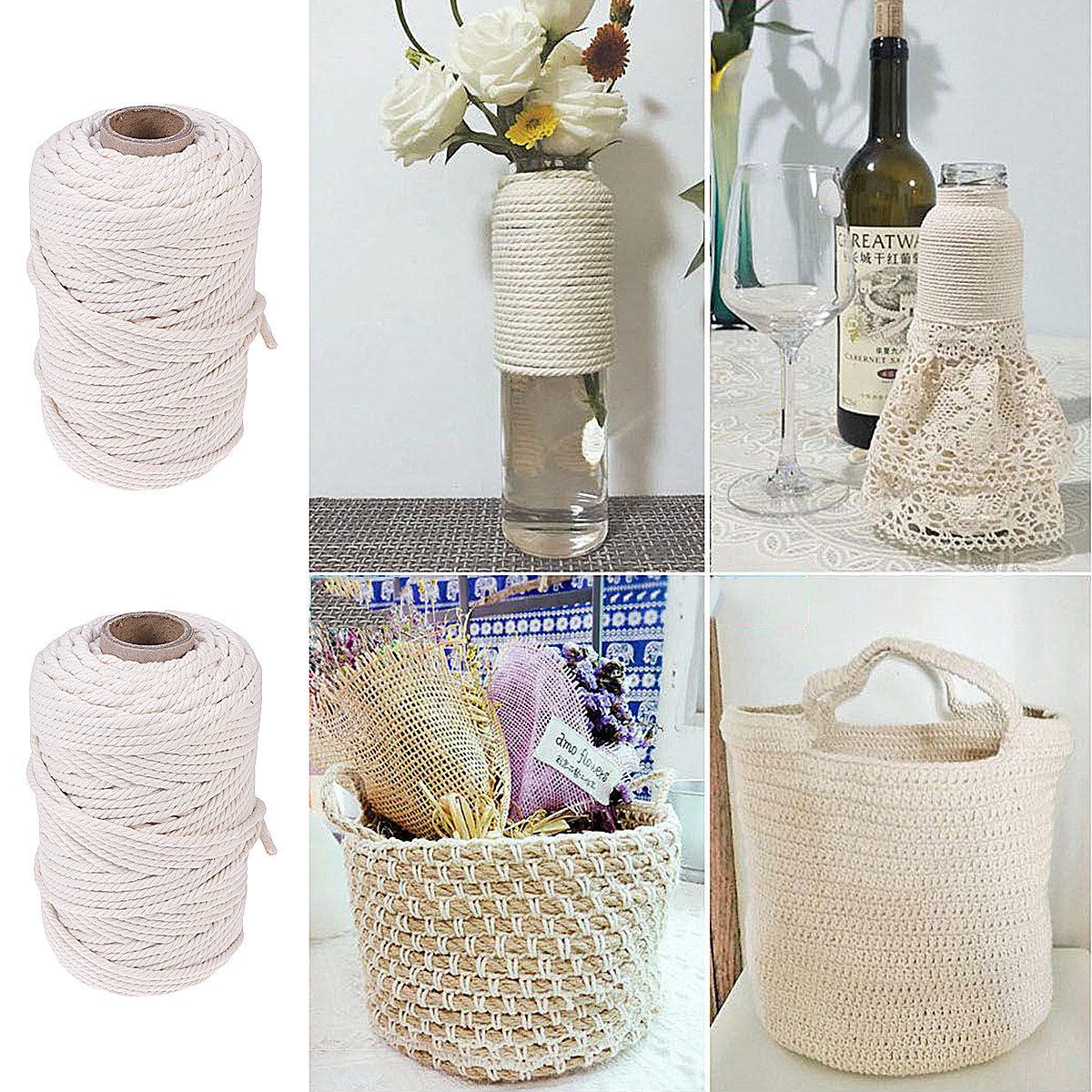 100M Natuurlijk Katoenen Touw  - Macrame Cord Cotton recensie en prijs