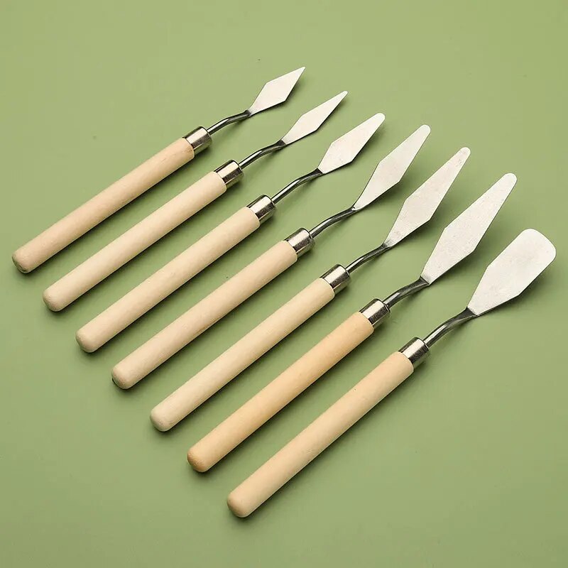 7 Stuks Rvs Paletmes Gouache P - Painting Knife Palette recensie en prijs
