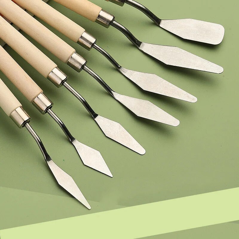 7 Stuks Rvs Paletmes Gouache P - Painting Knife Palette recensie en prijs