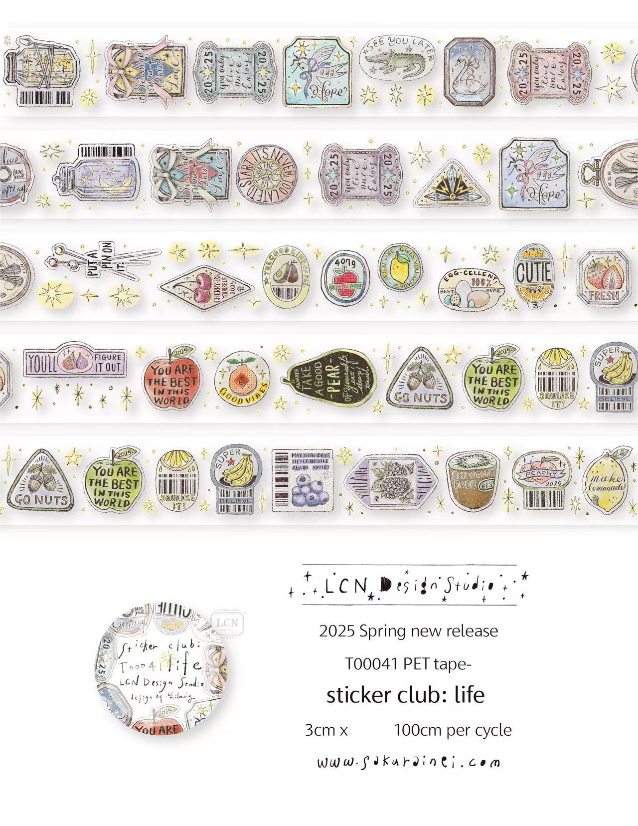 1 Loop LCN Vintage Sticker Clu - Washi Tape Rolls recensie en prijs