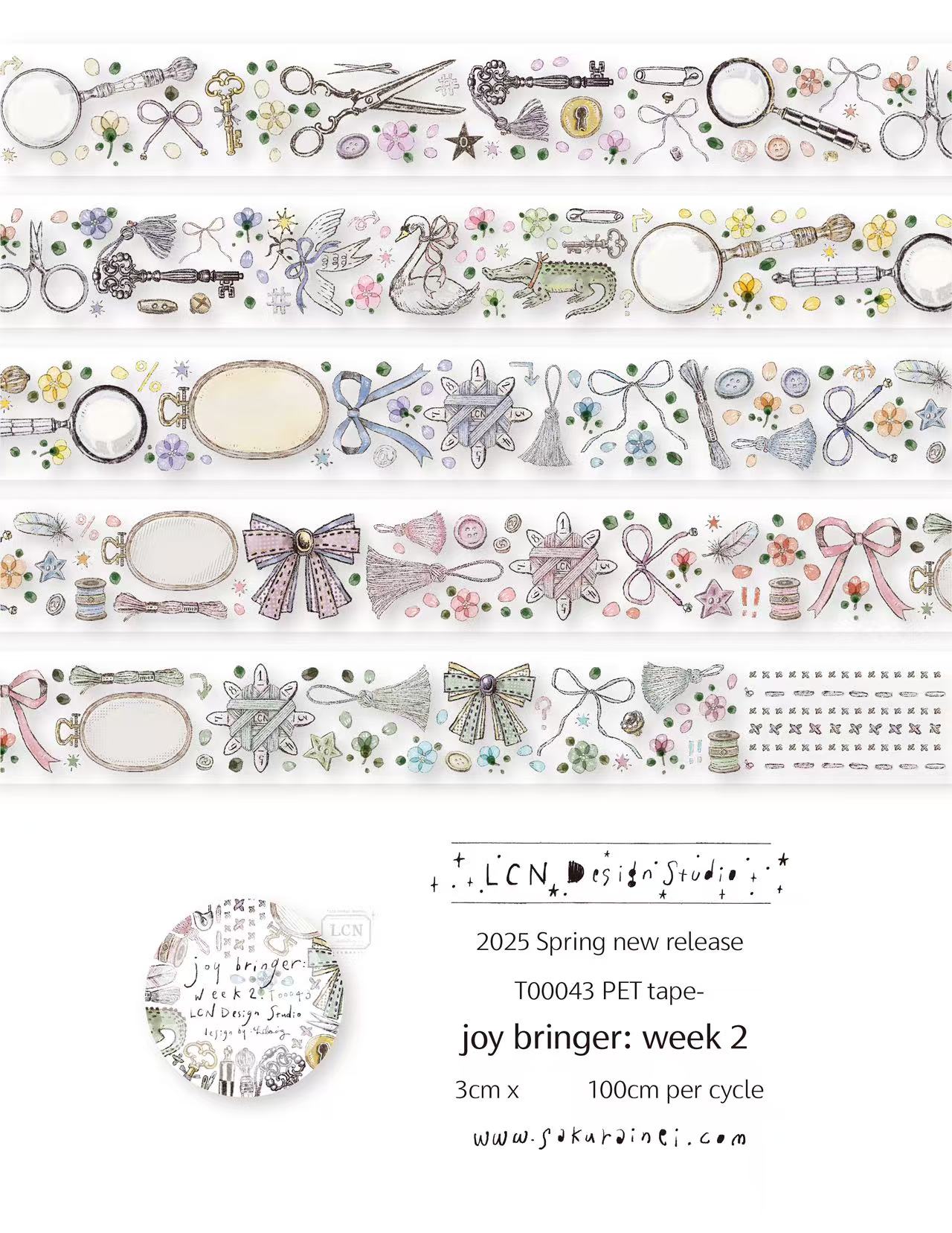 1 Loop LCN Vintage Sticker Clu - Washi Tape Rolls recensie en prijs