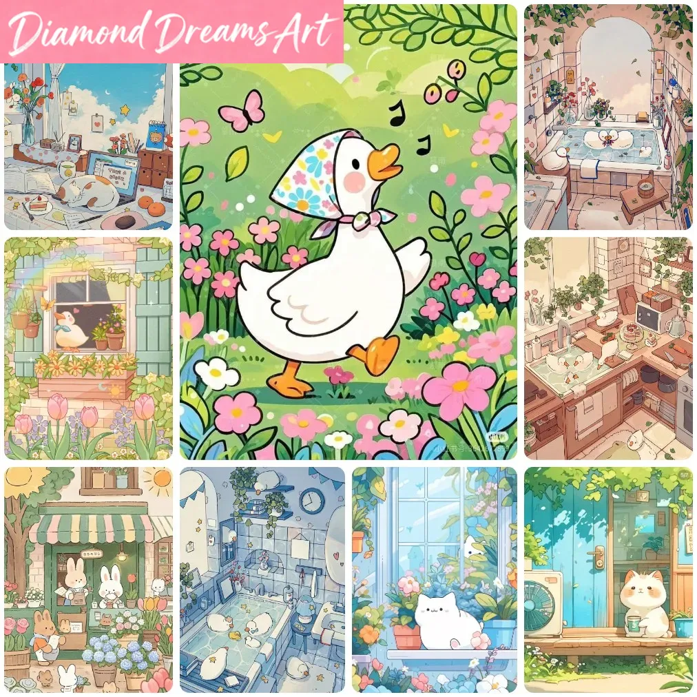 Frameloze, schattige cartoon d - Art Craft Duck recensie en prijs