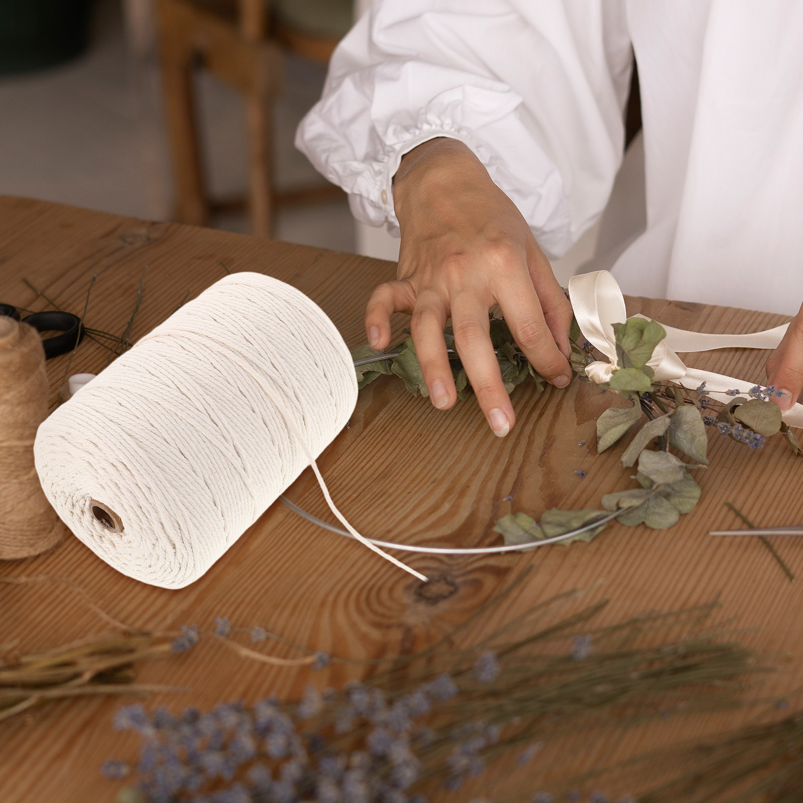 1 rol dik zacht katoenen touw  - Macrame Cord Cotton recensie en prijs